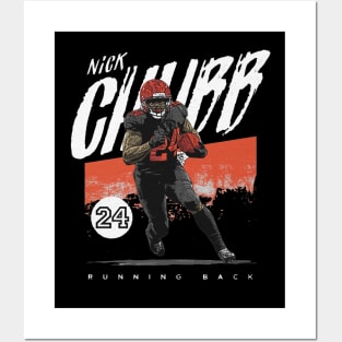 Nick Chubb Cleveland Grunge Posters and Art